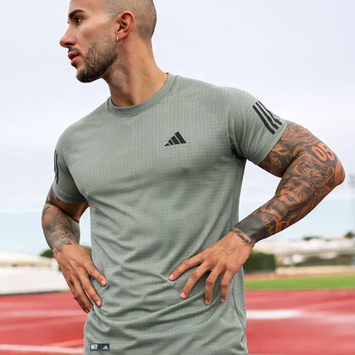 Adds Club 3-Stripes Tennis Imp Dry-Fit Tee