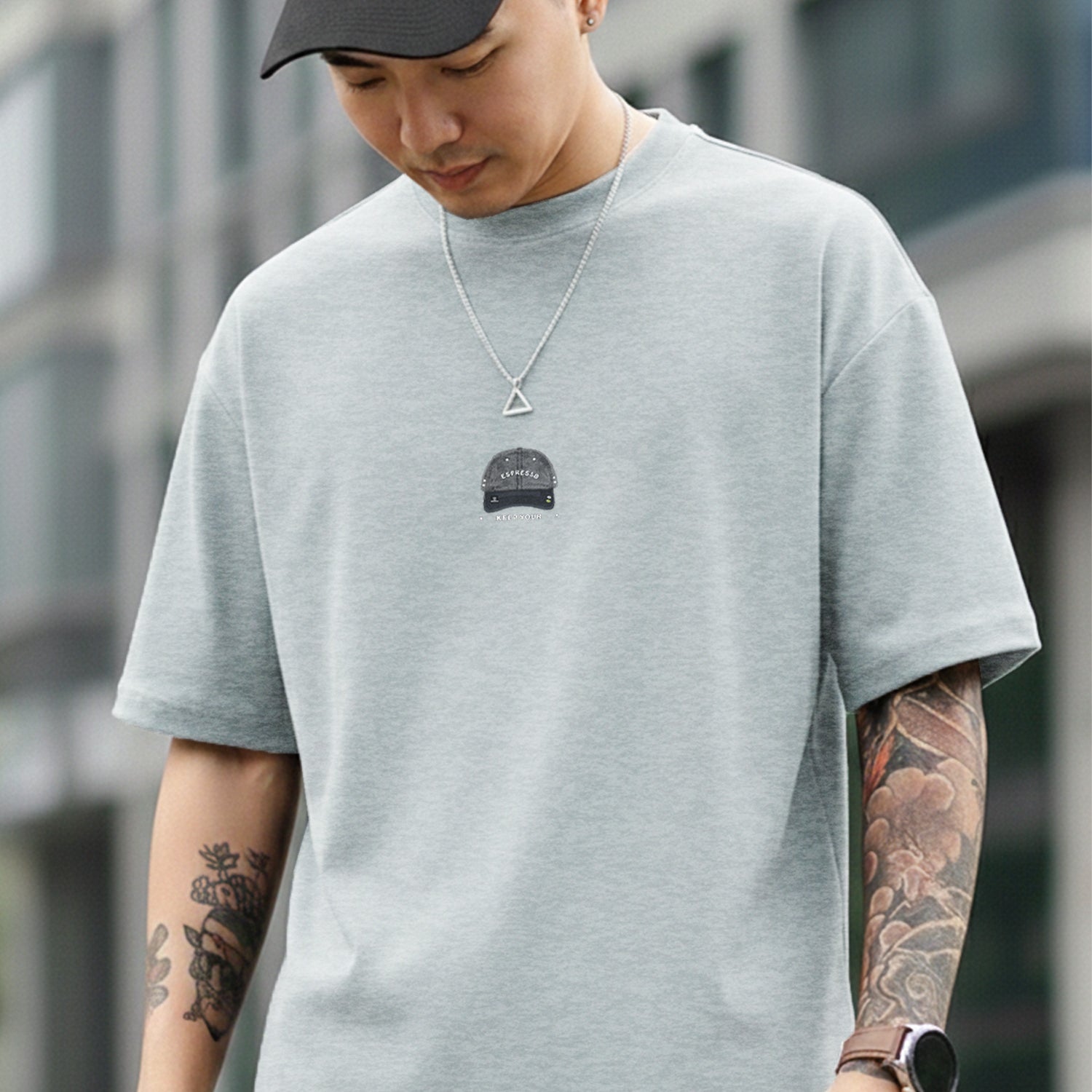 Mens Minimalist Round Neck T-shirt