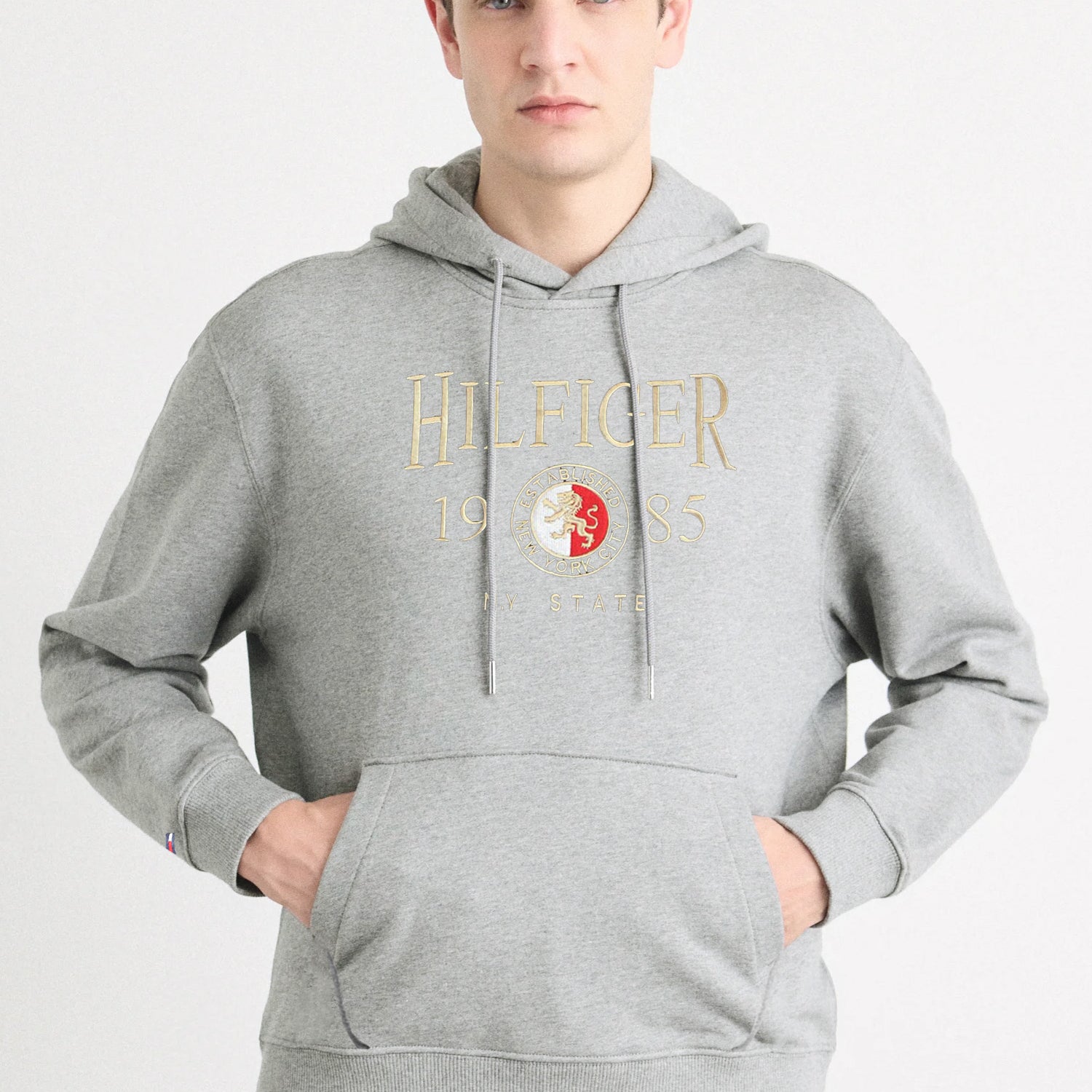 Tmy Hlfgr Icon Crest Essential Men's Fleece Hoodie