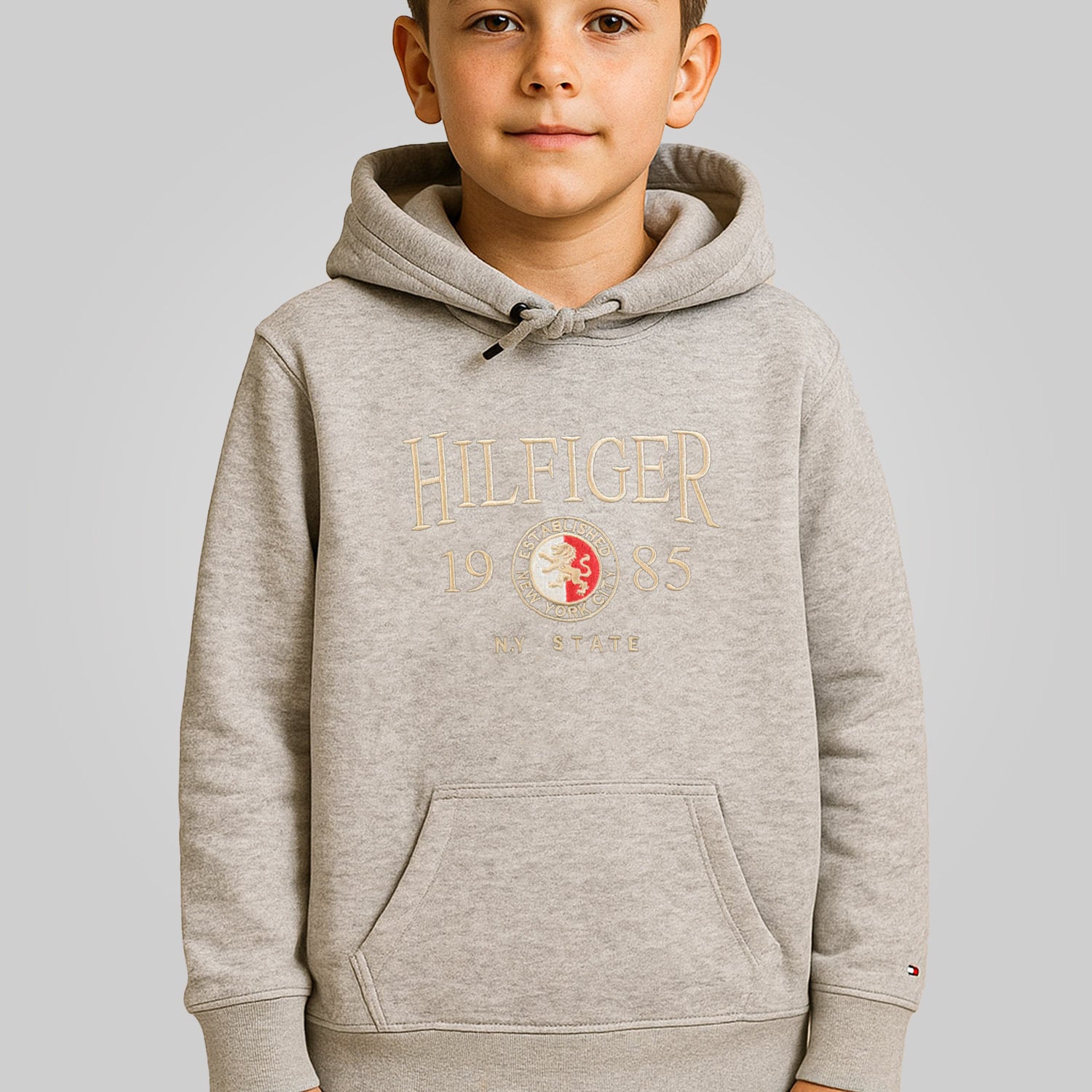 Tmy Hlfgr Icon Embroidered Younger Kids Hoodie