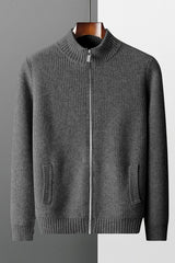 Old Money Zipper Imported Men's Sweater