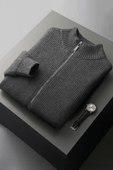 Old Money Zipper Imported Men's Sweater