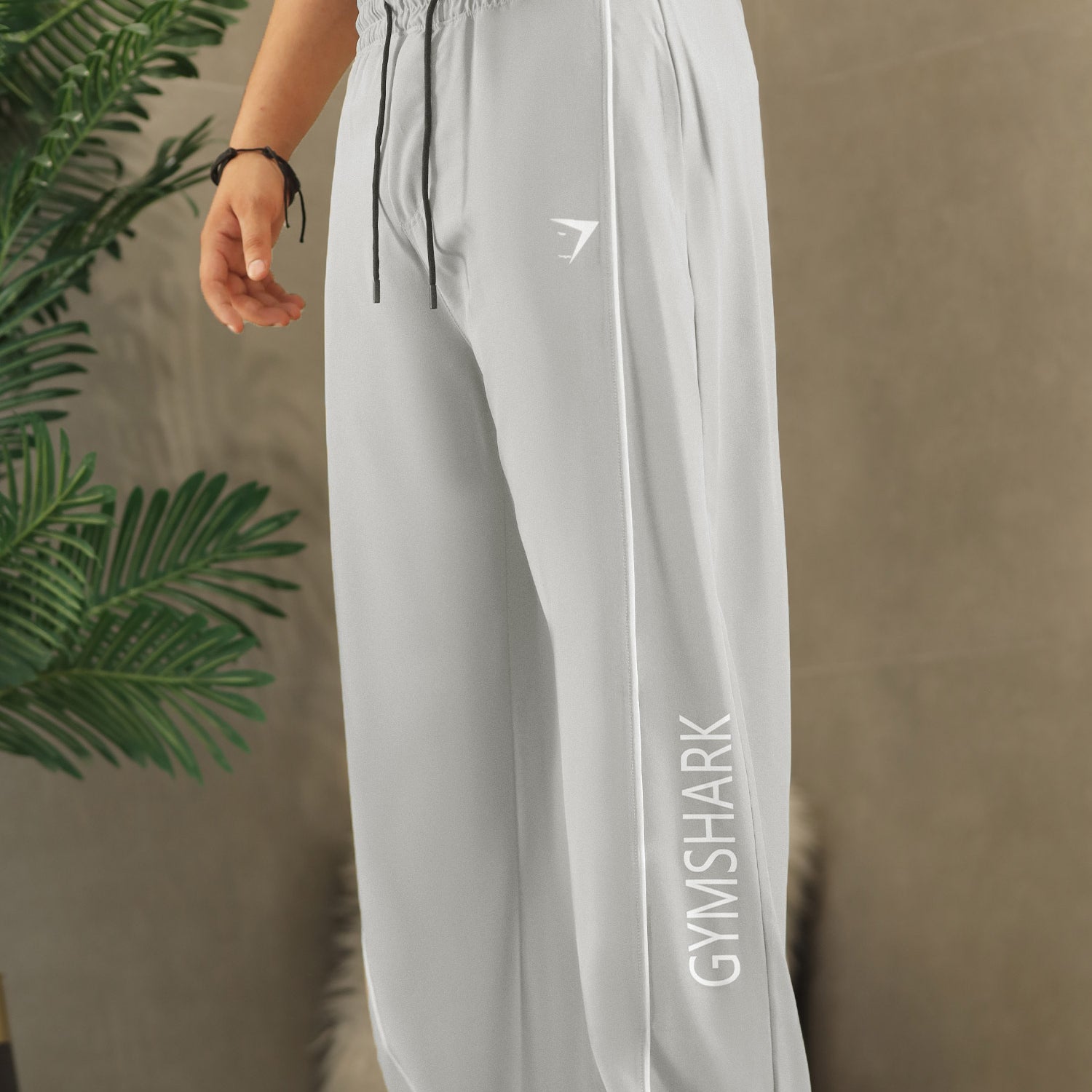 Gym Shrk Contrastline Loose Bottom Trouser