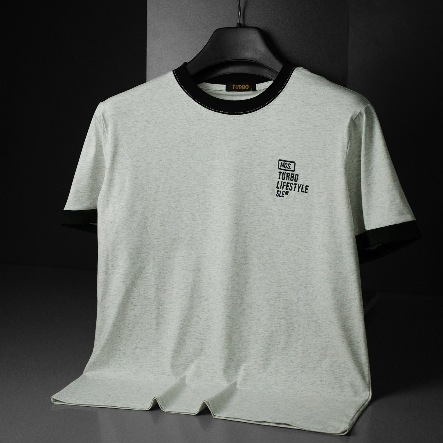 Turbo Contrasting Round Neck Tee