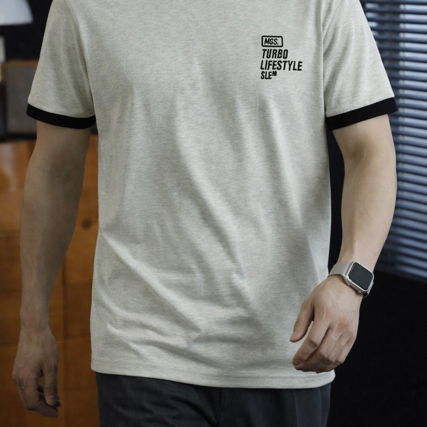 Turbo Contrasting Round Neck Tee