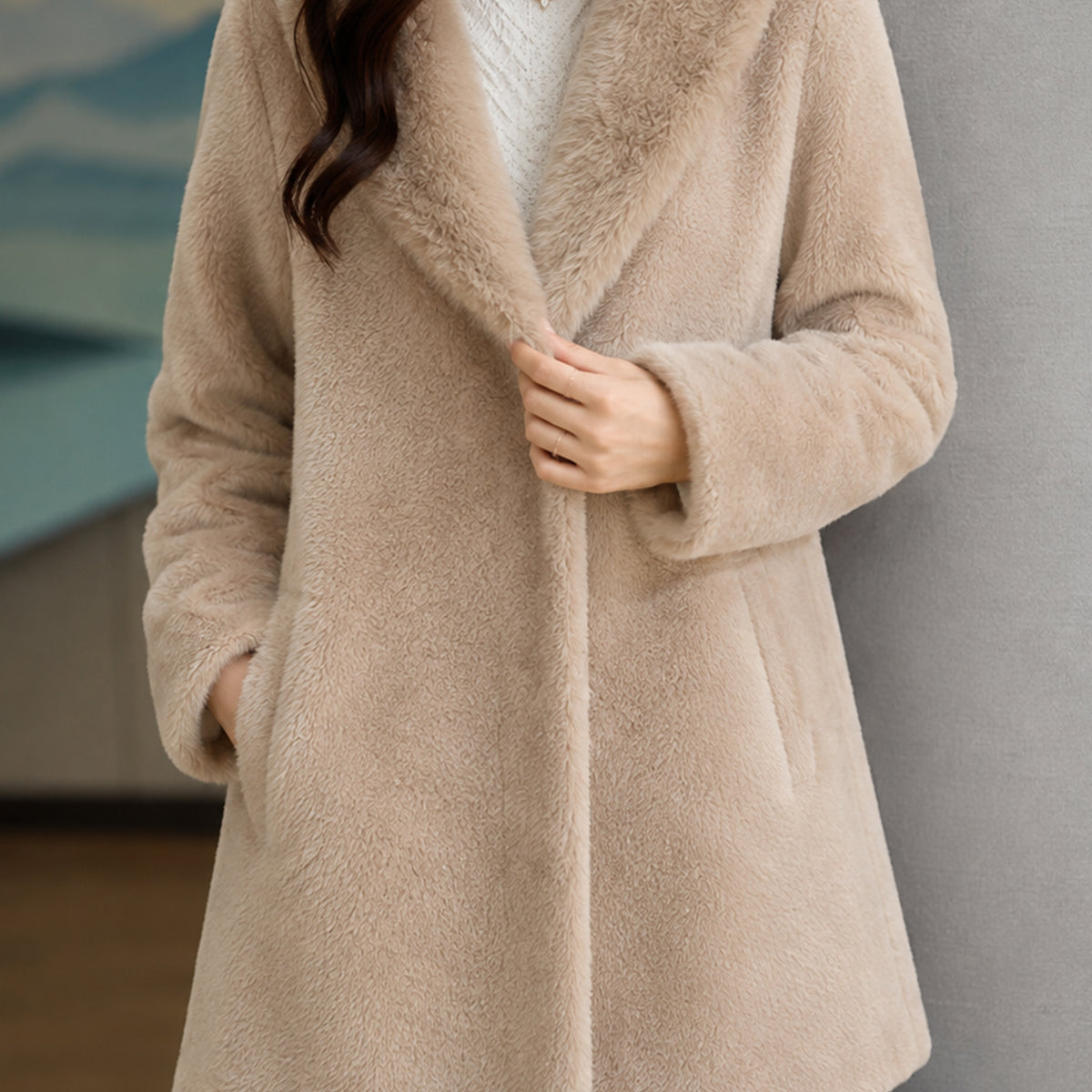 Women's Wool Blended Imp Wool Long Coat