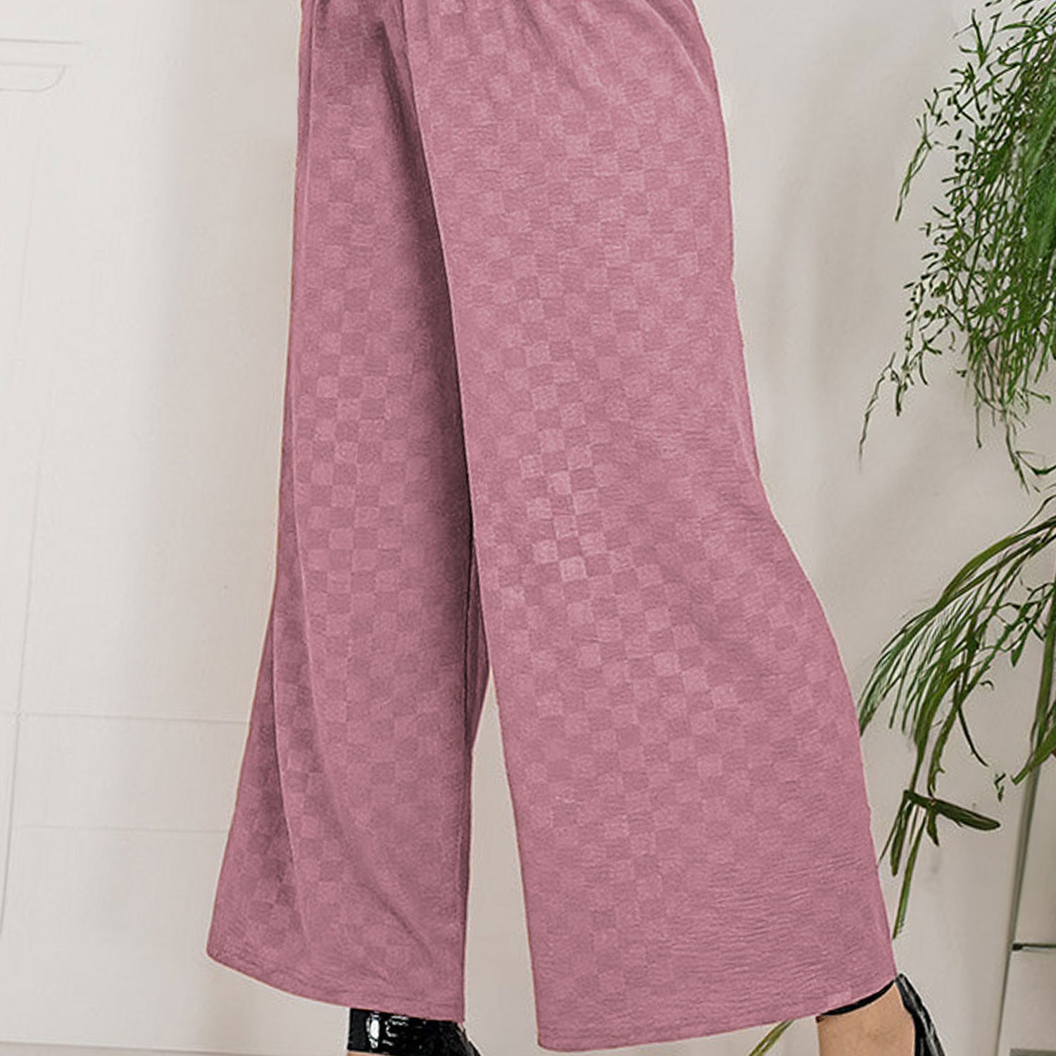 Just Vibe LV Texture Pattern Flapper Trouser - Women