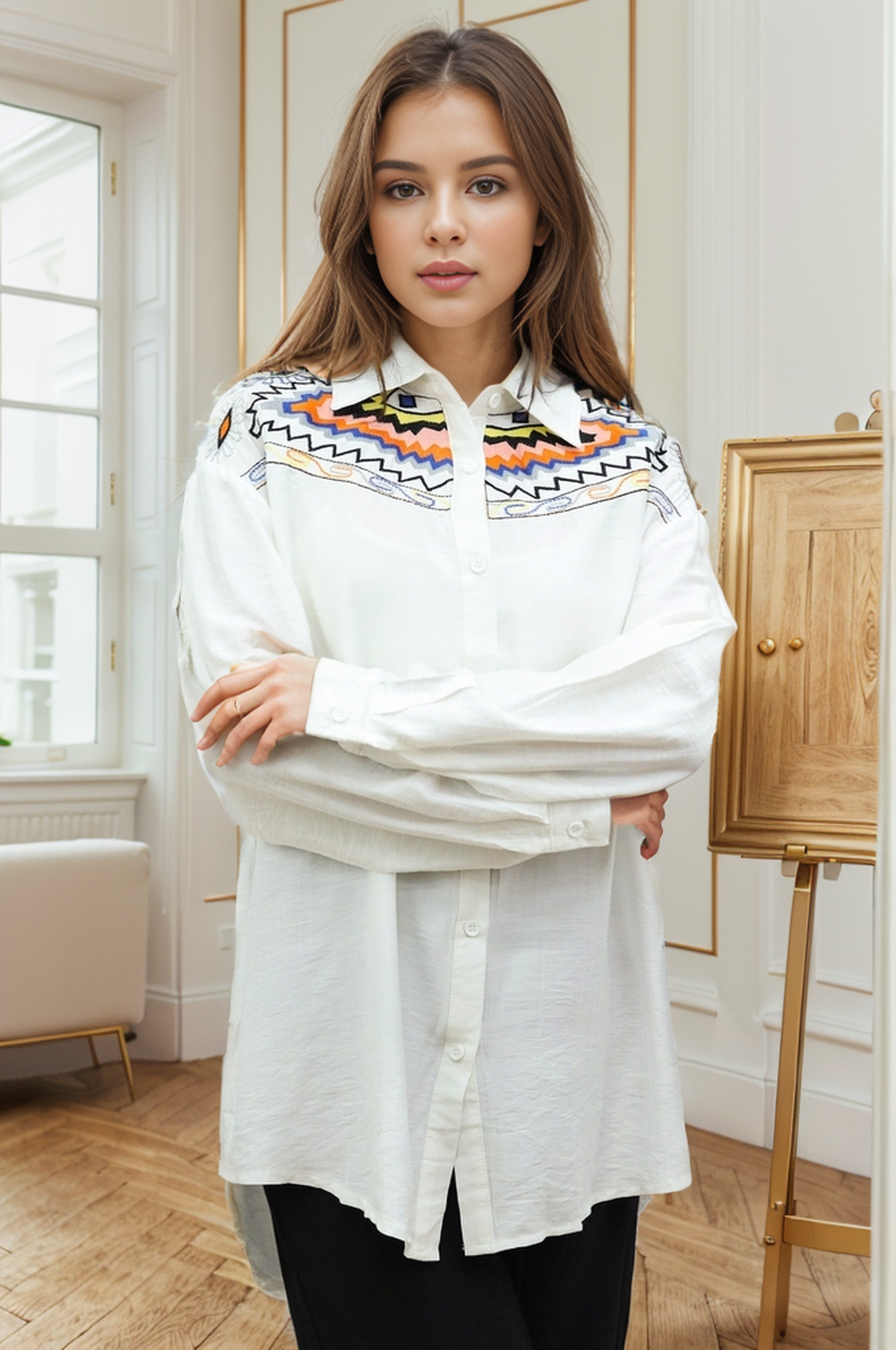 Embroidered Design Turkish Imported Top