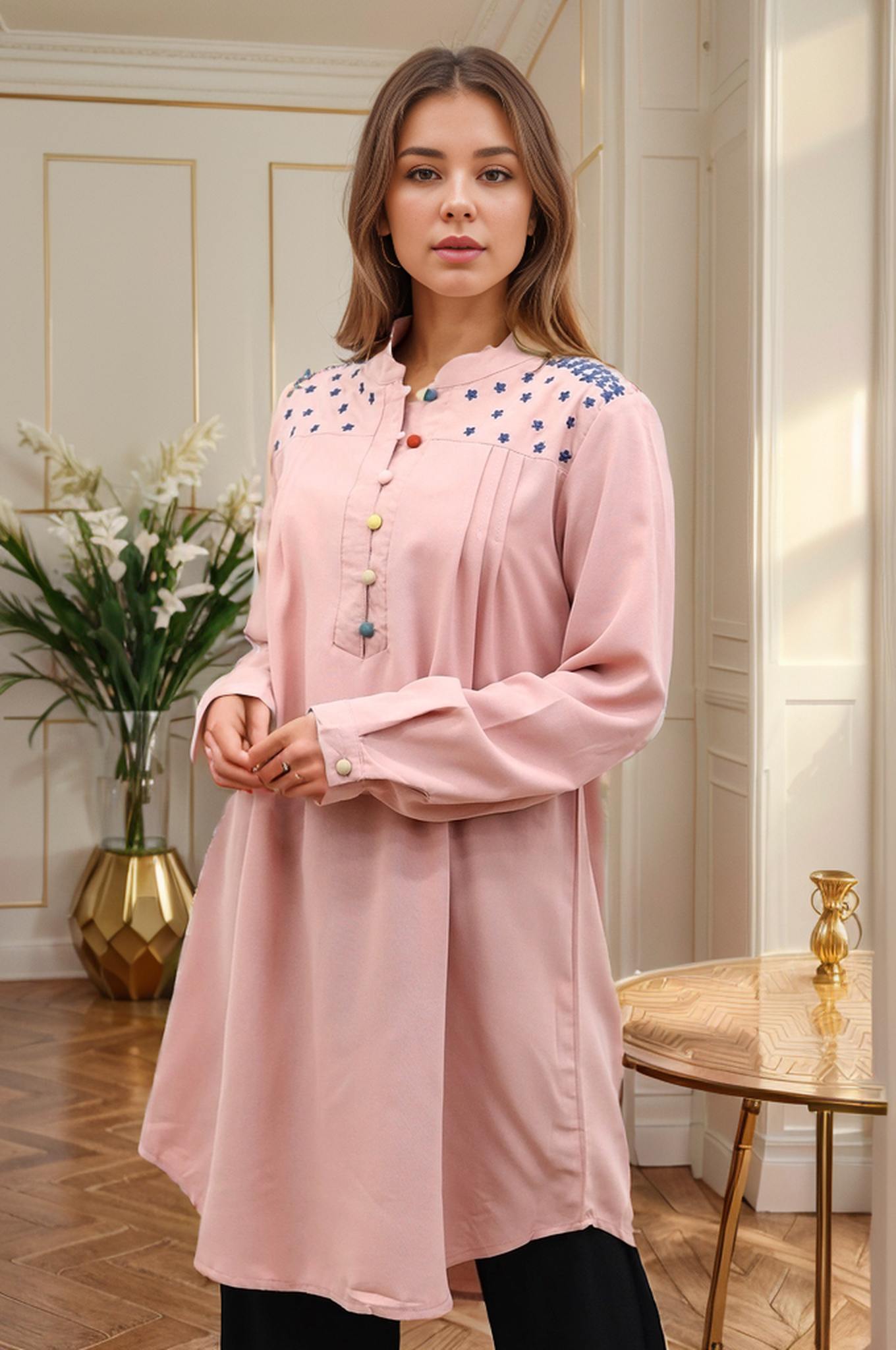 Embroidered Design Turkish Imported Long Top
