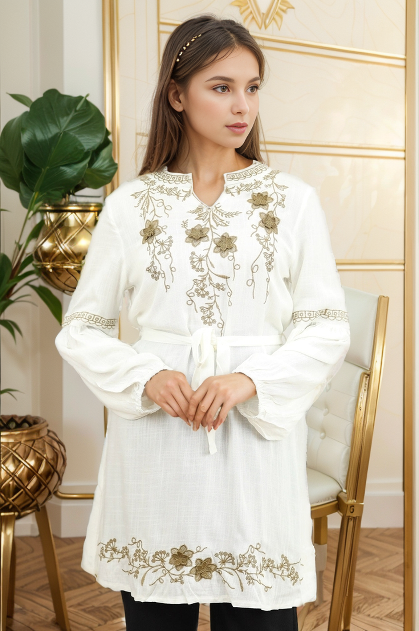 Floral Embroidered Design Turkish Imported Top