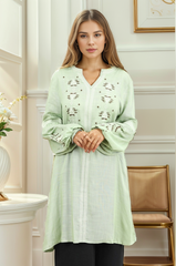 Floral Embroidery Design Turkish Imported Top