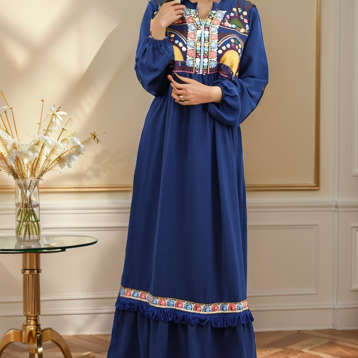Embroidered Design Formal Fit Frock