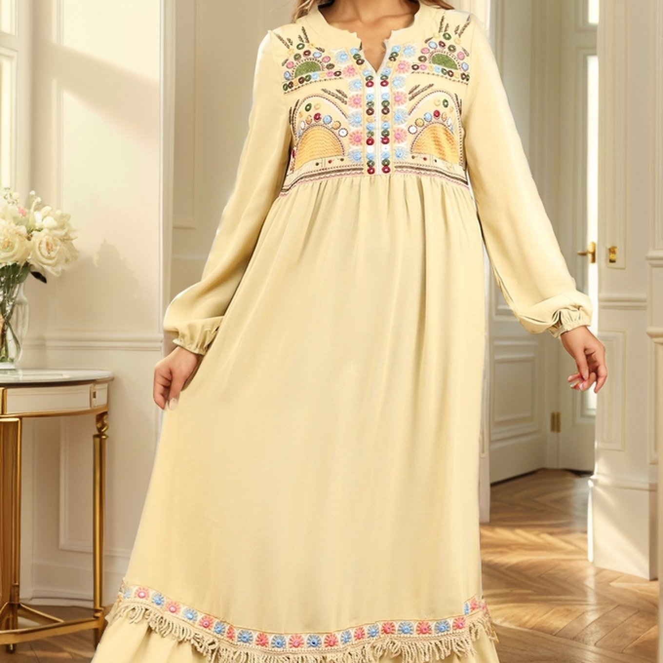 Embroidered Design Formal Fit Frock