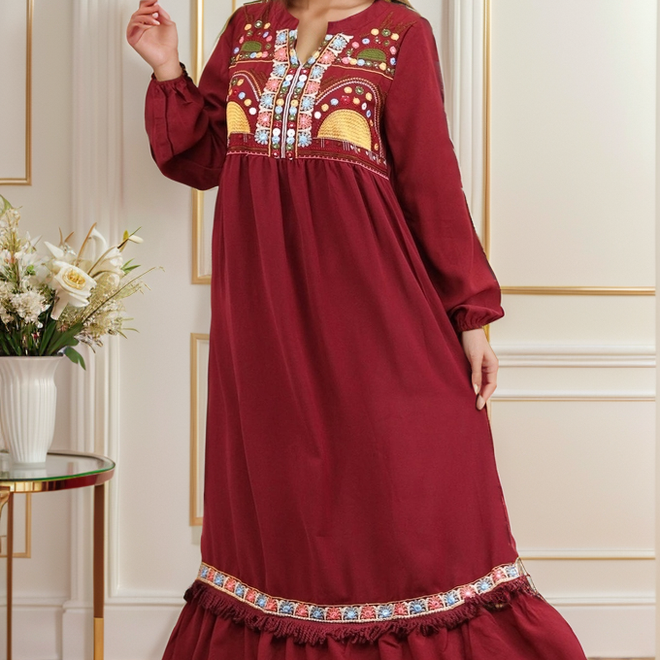 Embroidered Design Formal Fit Frock