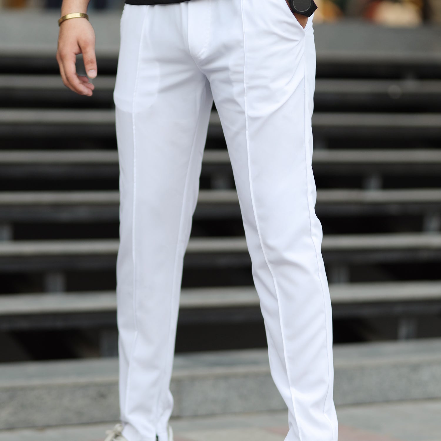 Turbo Micron Swift-Line Panel Trouser In White