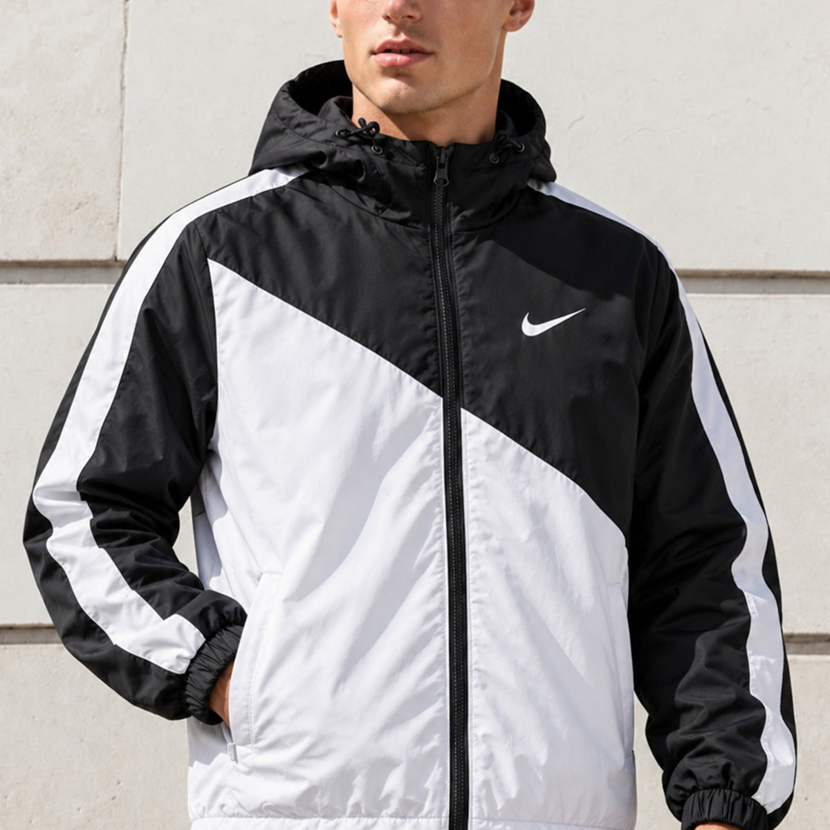Nke Windrunner Color-Block Hooded Imp Men Sports Jacket
