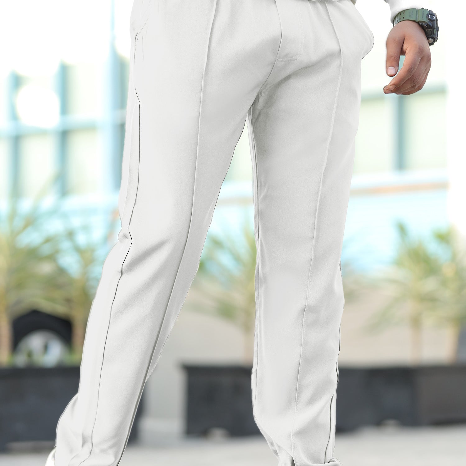 Turbo Micron Swift-Line Panel Trouser In White