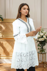Embroidered Design Sewing Pattern Turkish Imported Top