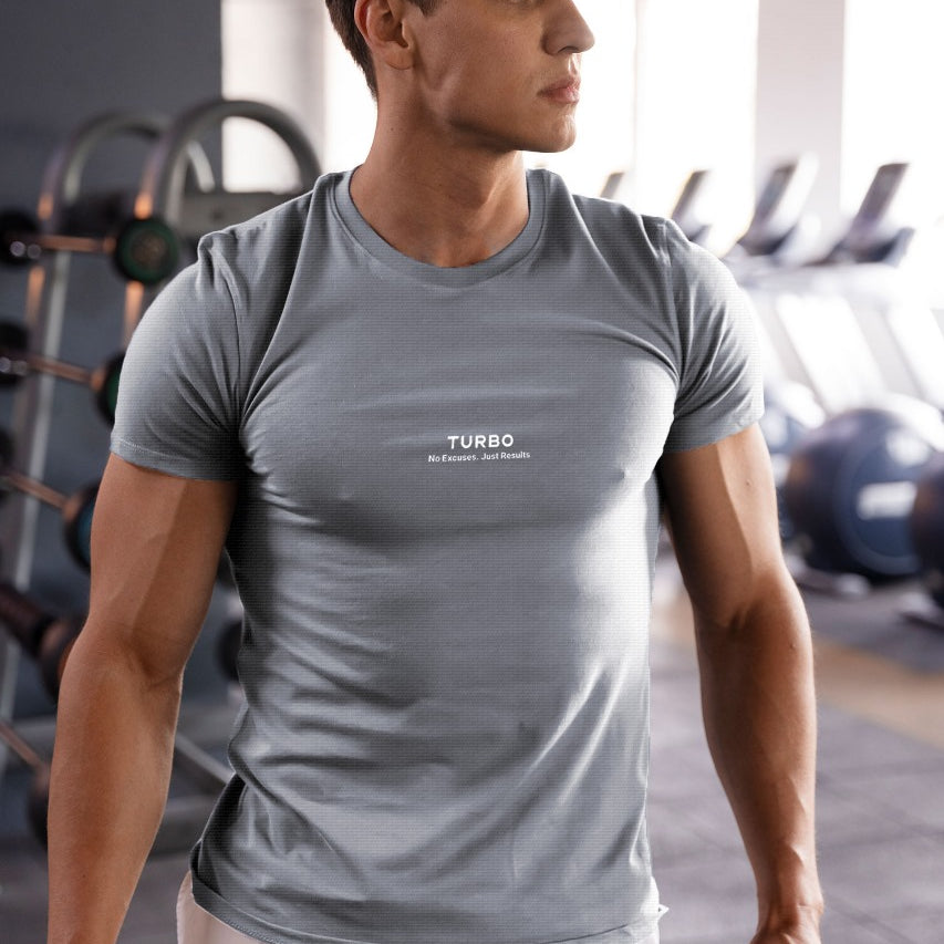 Turbo 'No Excuses' Grid-Tech Performance Dry-Fit Tee