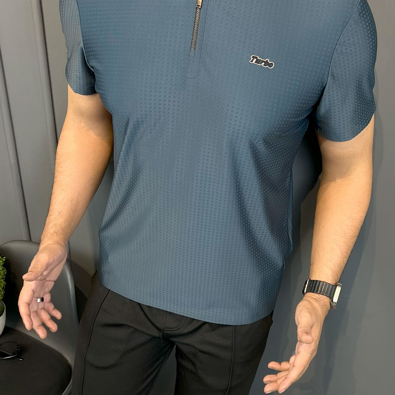 Turbo Holiday Outfit Stitchless Zip Style Men's Polo Shirt