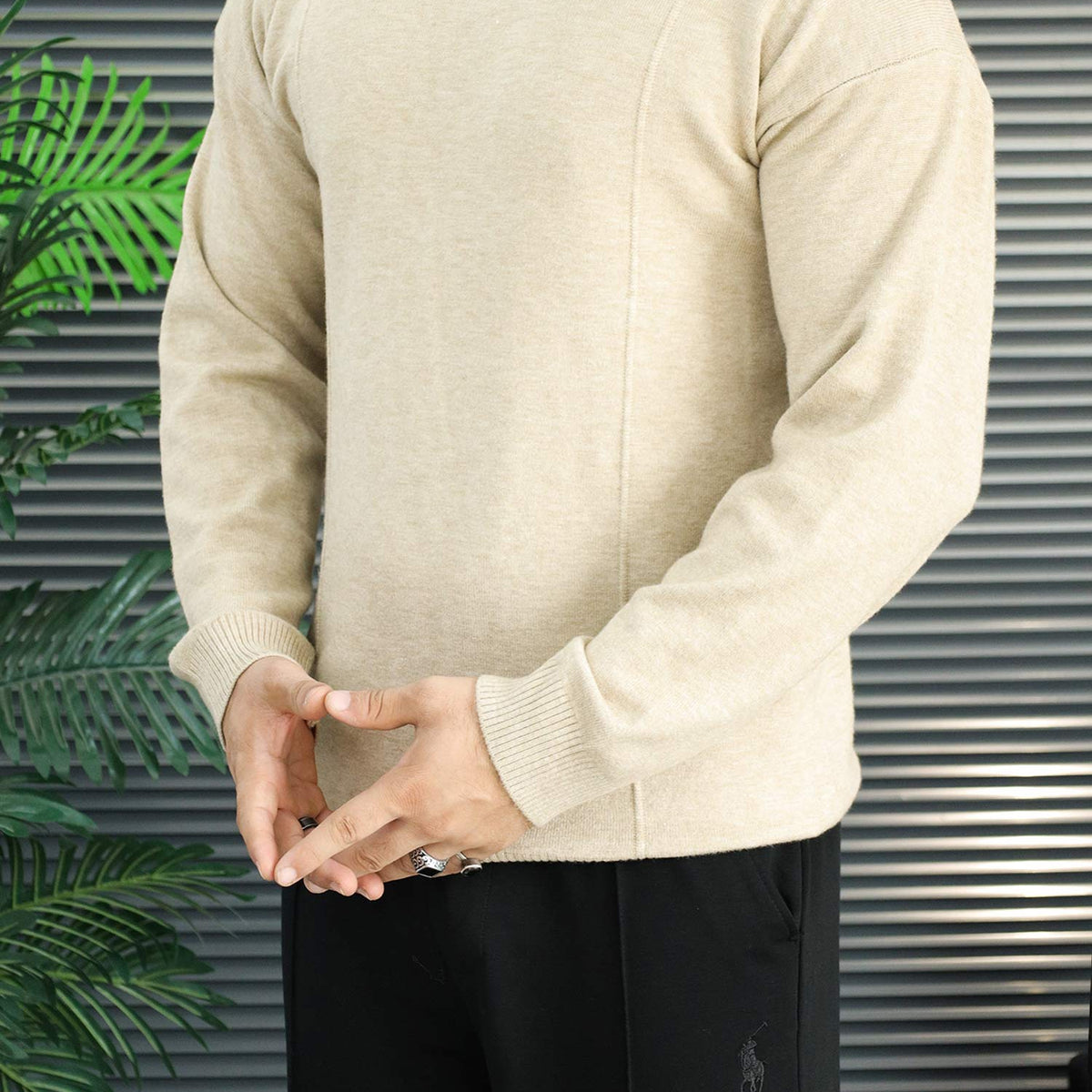 Turbo Clean Aesthetic Texture Style Imported Men's Sweater