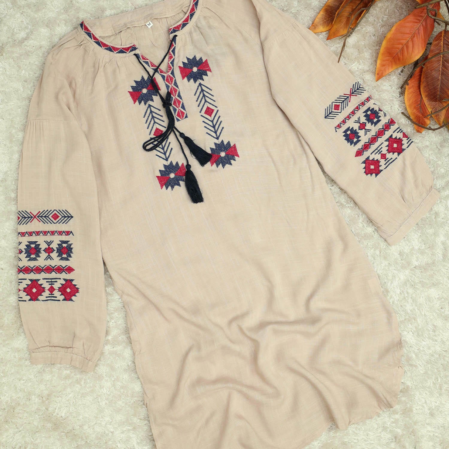 Embroidery Design Self Fabric Turkish Imported Top