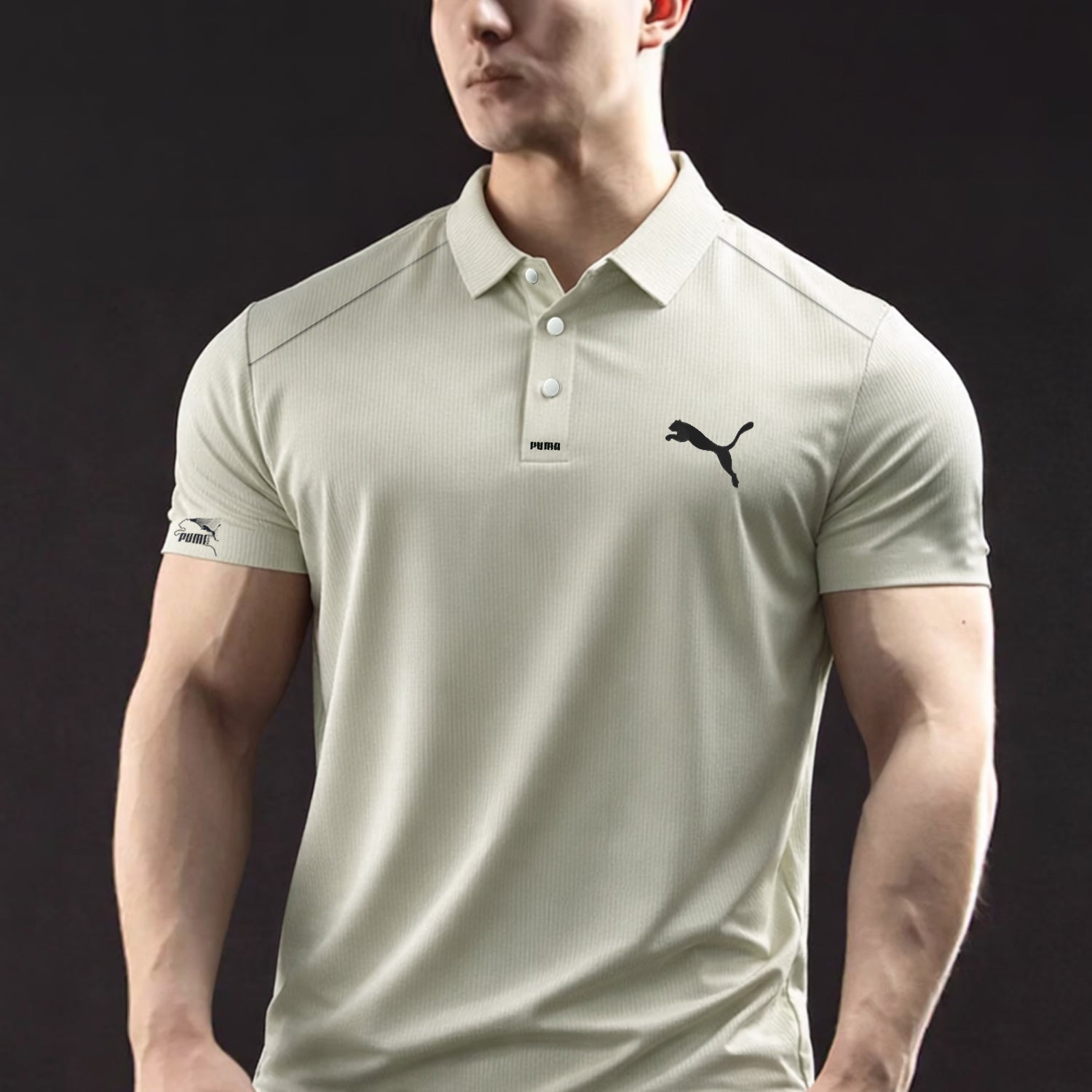Pma Essential Printed Logo Men's Polo Shirt