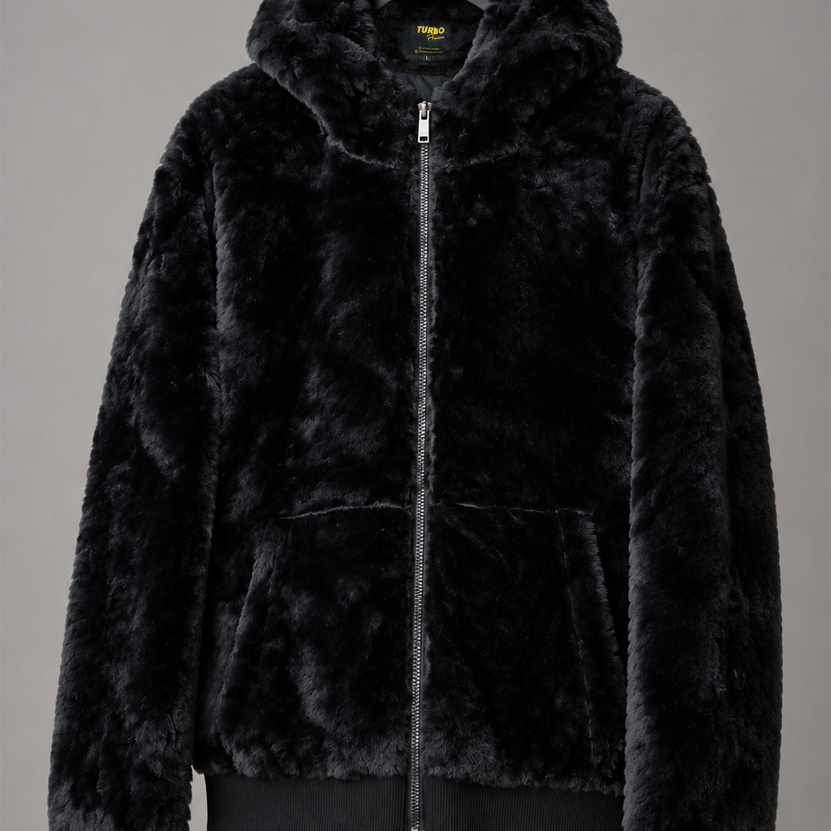 Turbo Cloud Soft-Fur Hooded Imported Men's Fur Jacket