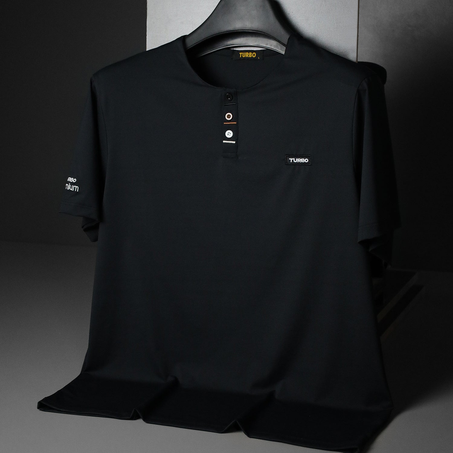 Turbo Henley Neckline Men's Tee