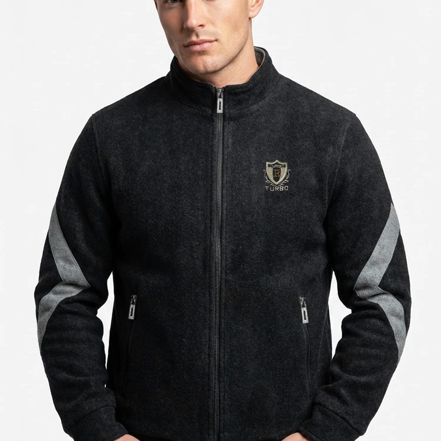 Front Logo Style Imported Men's Woollen Jacket