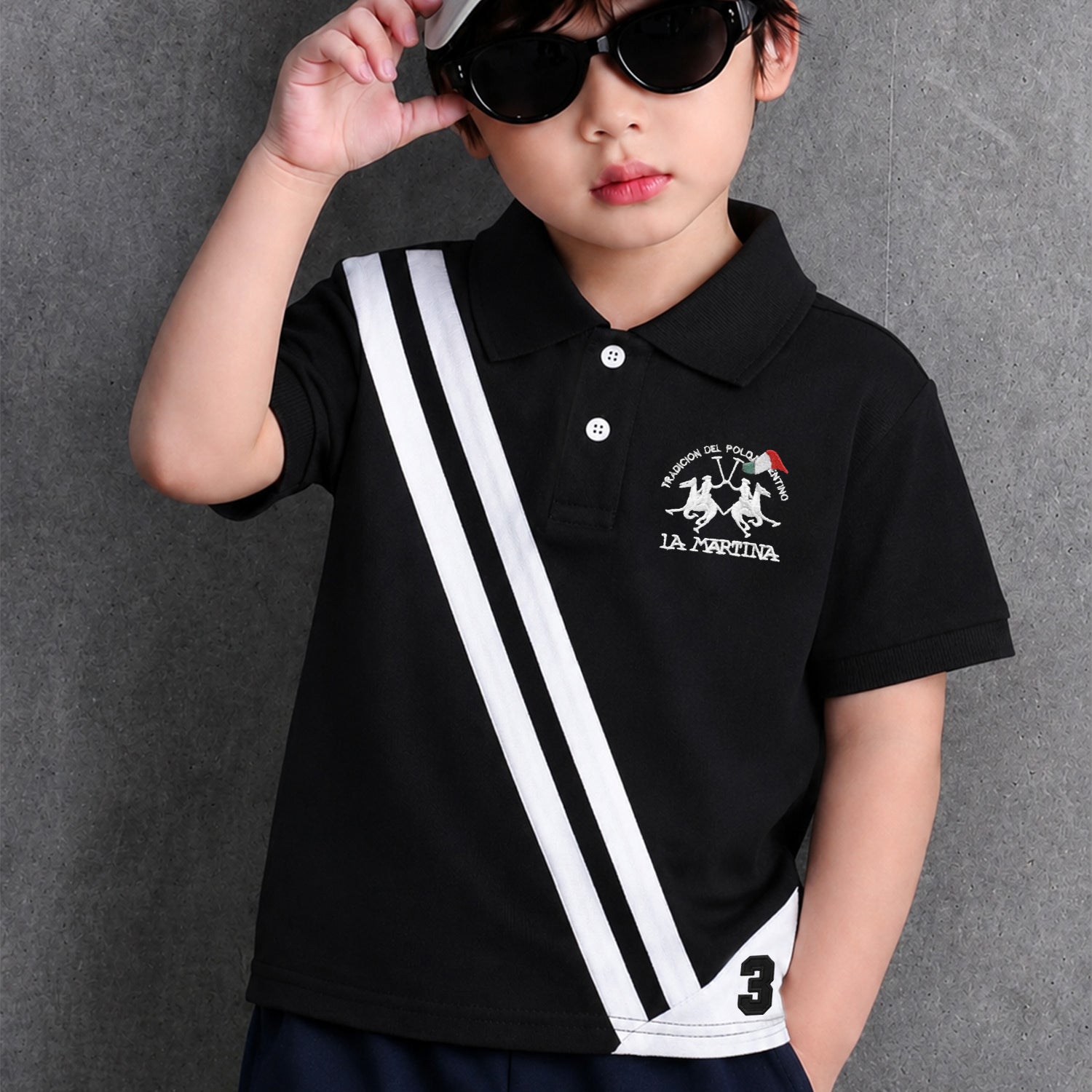 LA Mrtin Striped Exclusive Quality Design Kids Polo Shirt