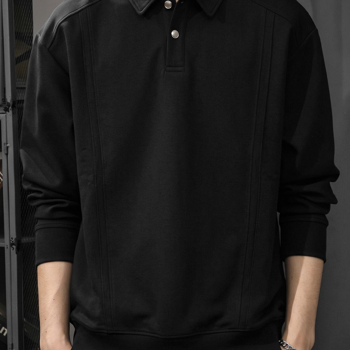 Turbo Athleisure Collared Style Imported Men's Sweatshirt
