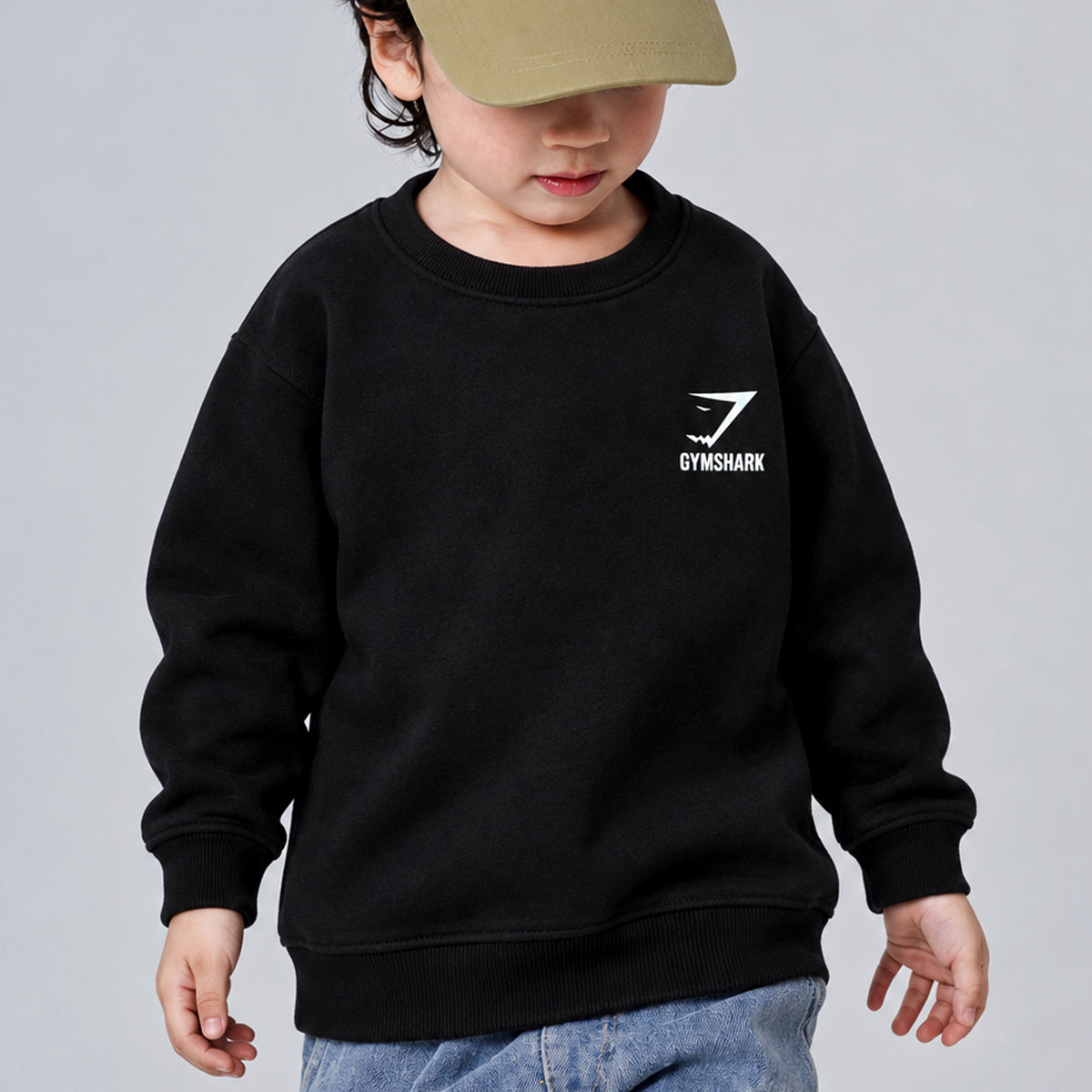 Gym Shrk Legacy Round Neck Kid's Sweatshirt In Black