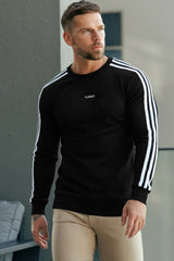 Turbo 3 Stripes Mock Neck Men's Sweatshirt