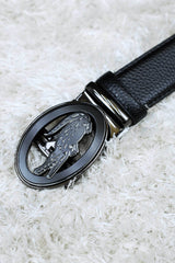 Lcste Metal Alloy Automatic Buckle Branded Belt