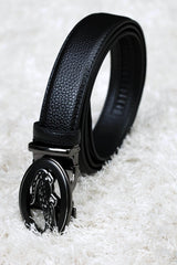 Lcste Metal Alloy Automatic Buckle Branded Belt
