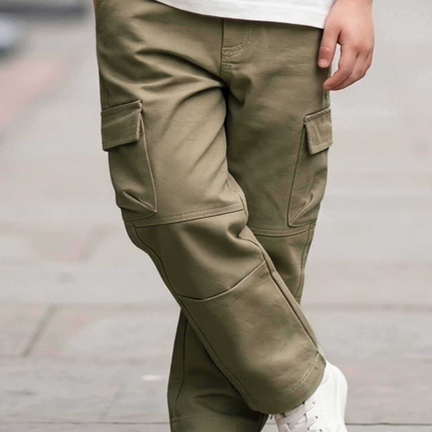 Turbo Relax-Fit Knitted Cargo Kids Trousers For Boys