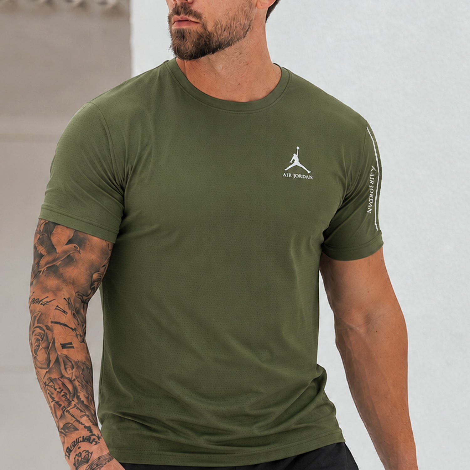Jrdn Moisture-Wicking Round Neck Imp Dry-Fit Tee