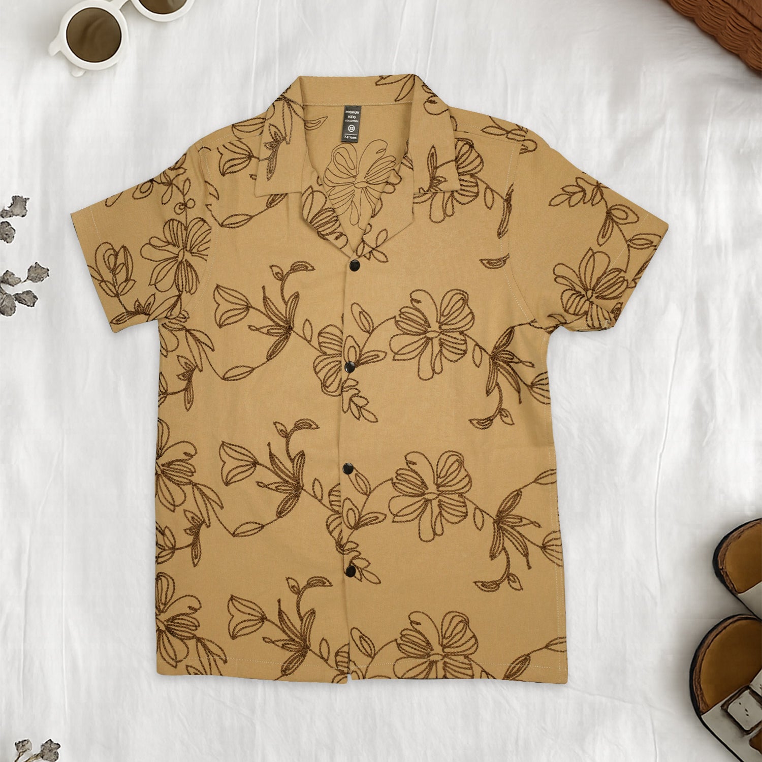 Turbo Floral Design Younger Kids Casual-Shirt