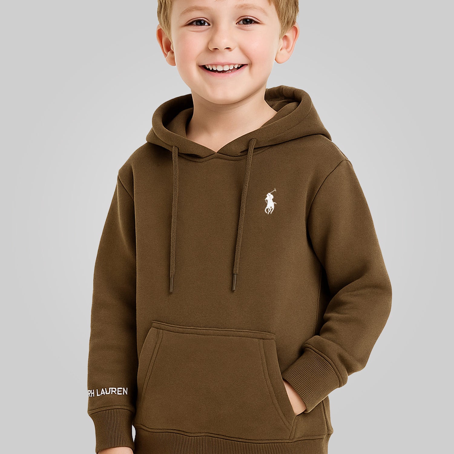 Rph Luren Polo Script Icon Logo Younger Kids Hoodie