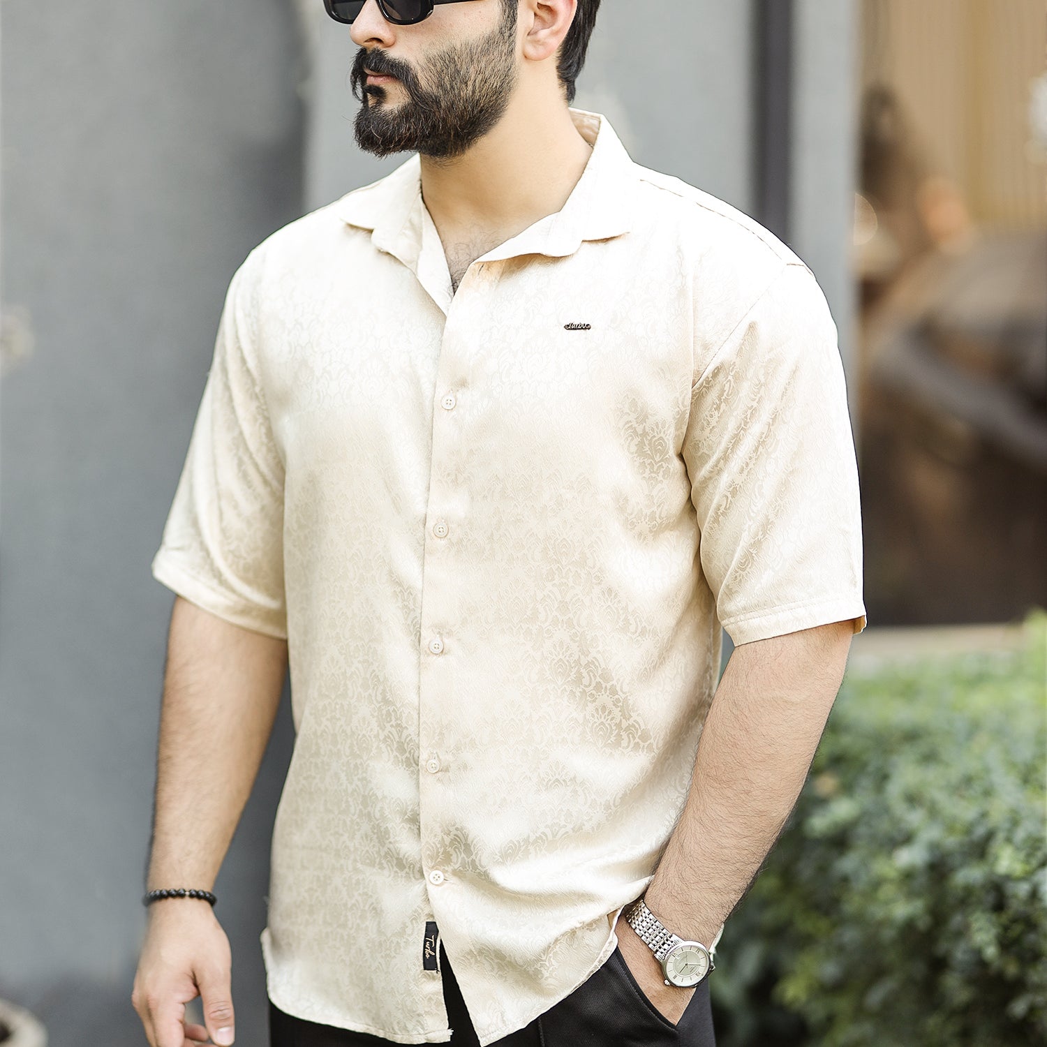 Turbo Designer Motif Floral Casual Shirt