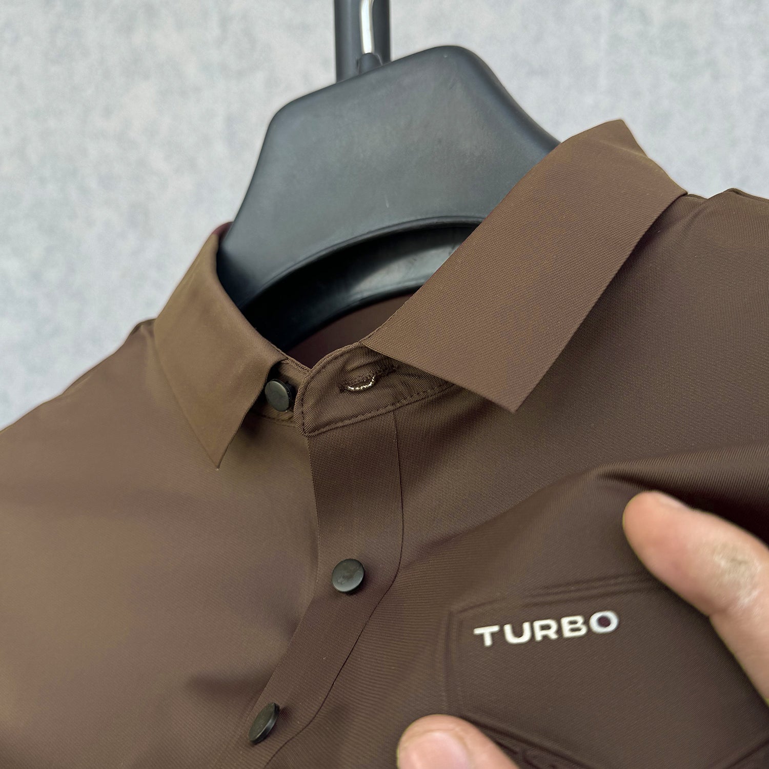 Turbo Embossed Pocket Motif Men's Polo Shirt