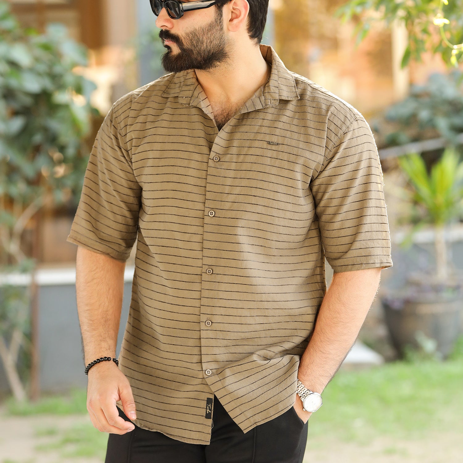 Turbo Snitch Striped Casual Shirt