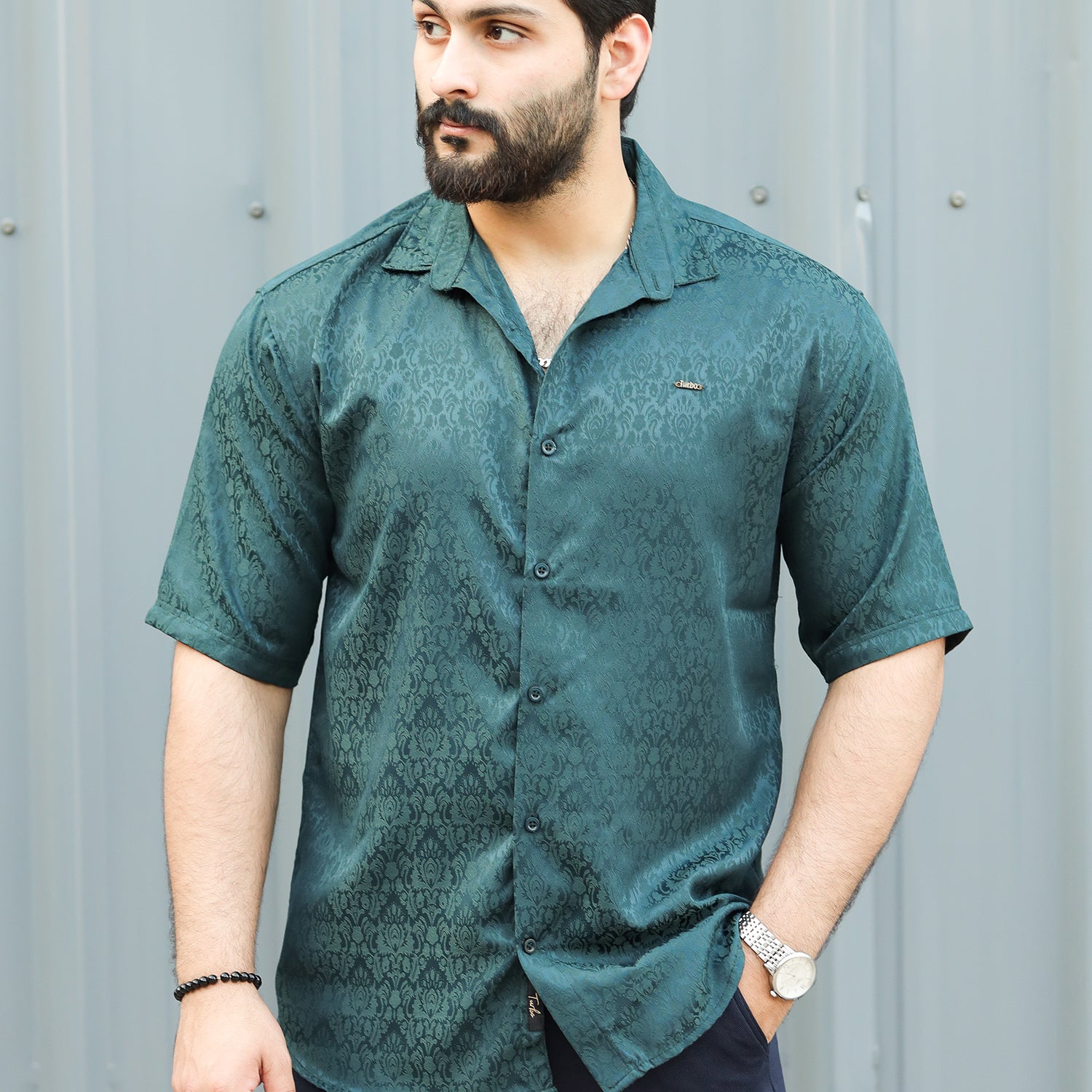 Turbo Designer Motif Floral Casual Shirt