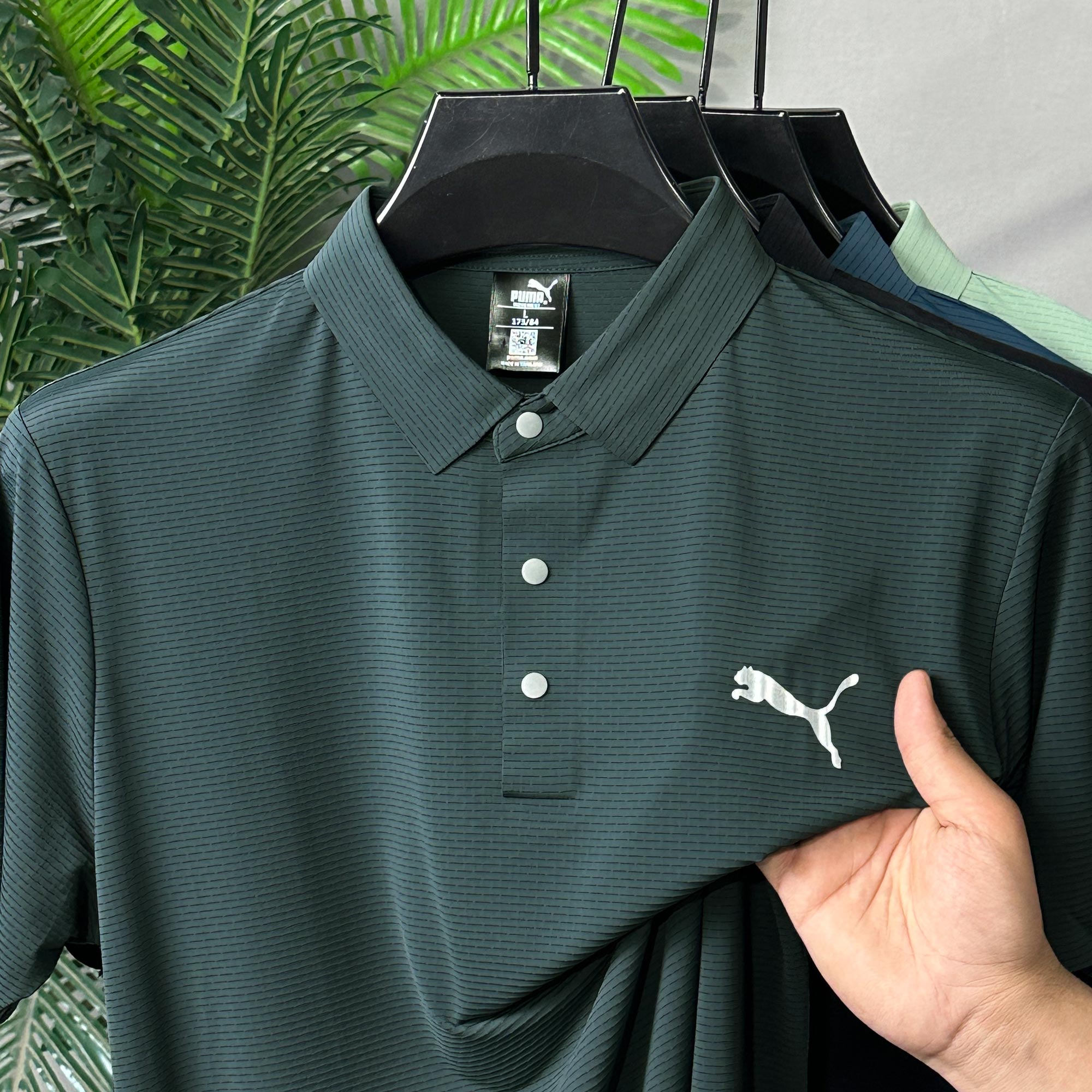 Pma Fine Ribbed Texture Dry-Fit Polo