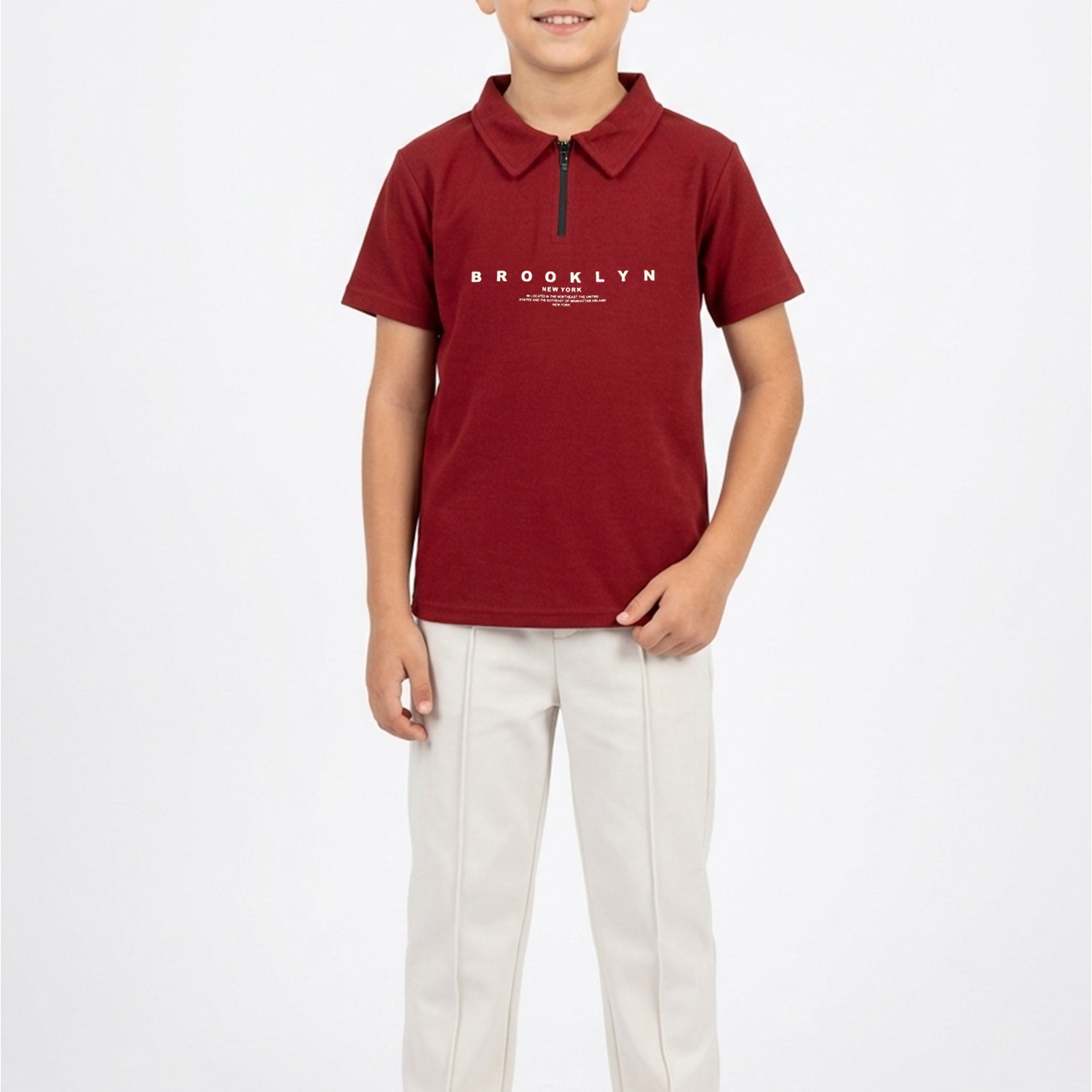 Broklyn Sports Inspired Zipper Style Younger Kids Co-Ord Set