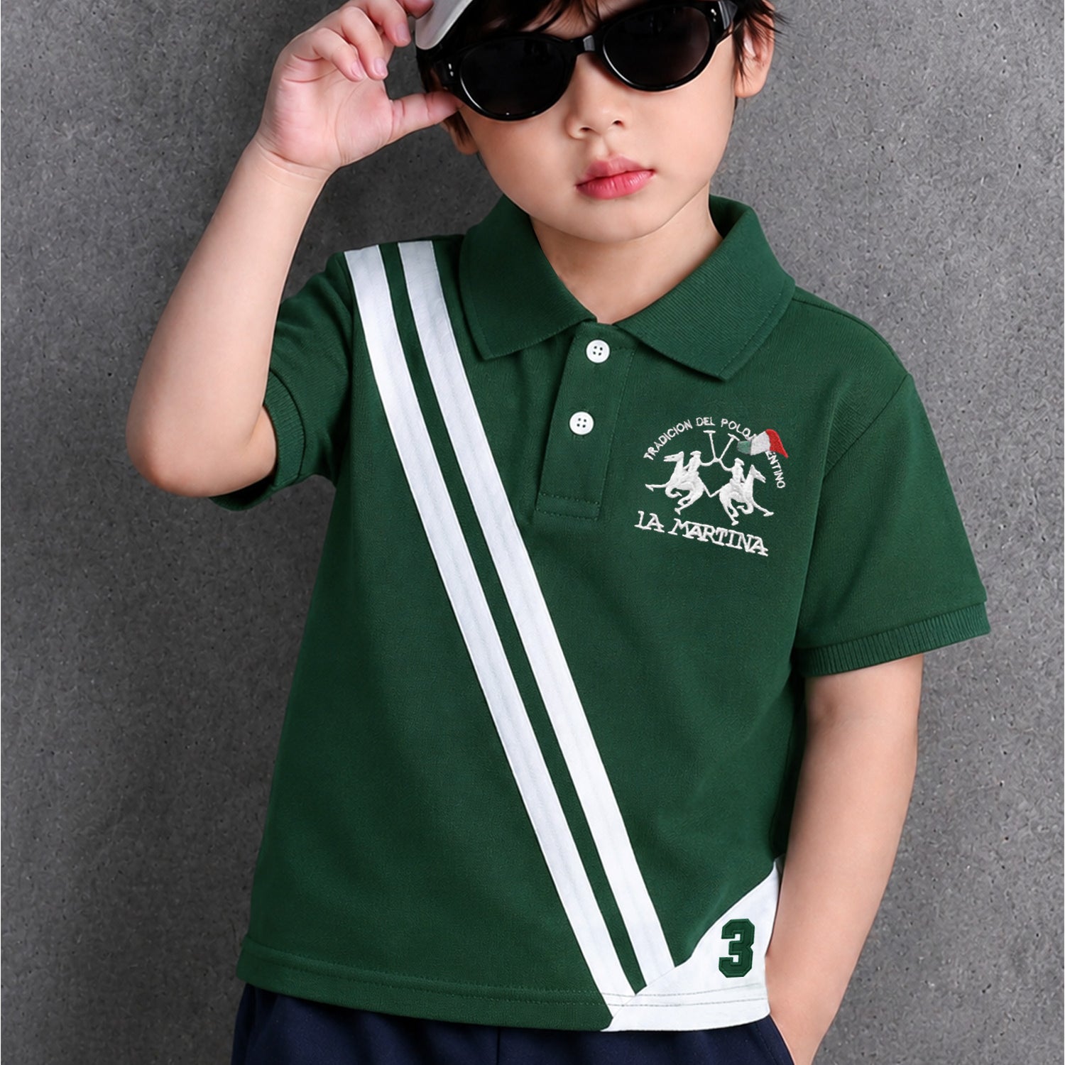 LA Mrtin Striped Exclusive Quality Design Kids Polo Shirt
