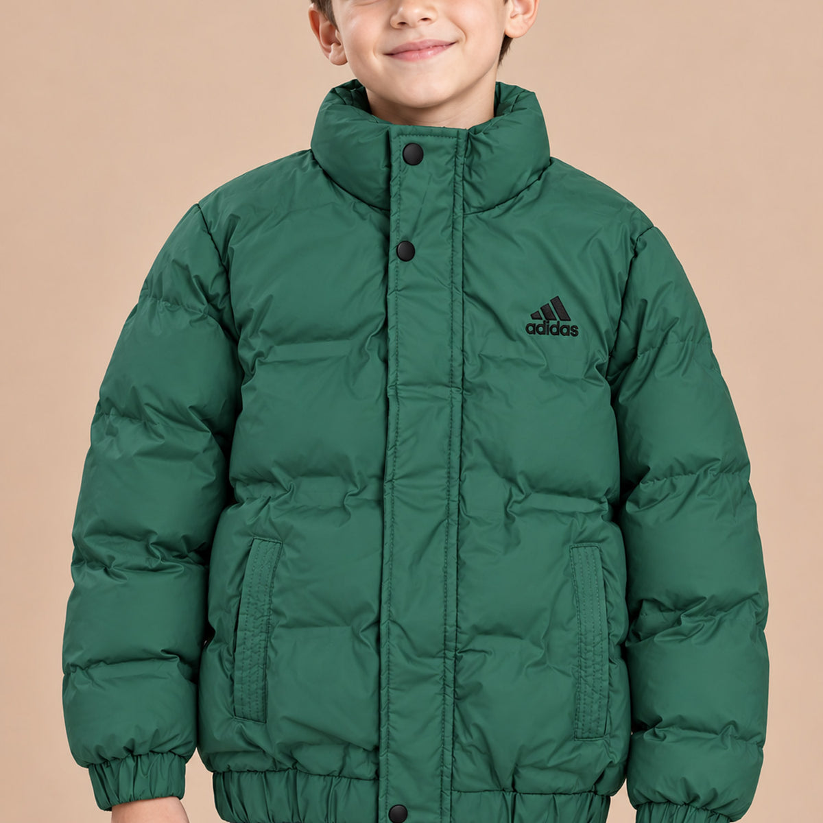 Adds Essentials Hybrid Imported Kid's Puffer Jacket In Green