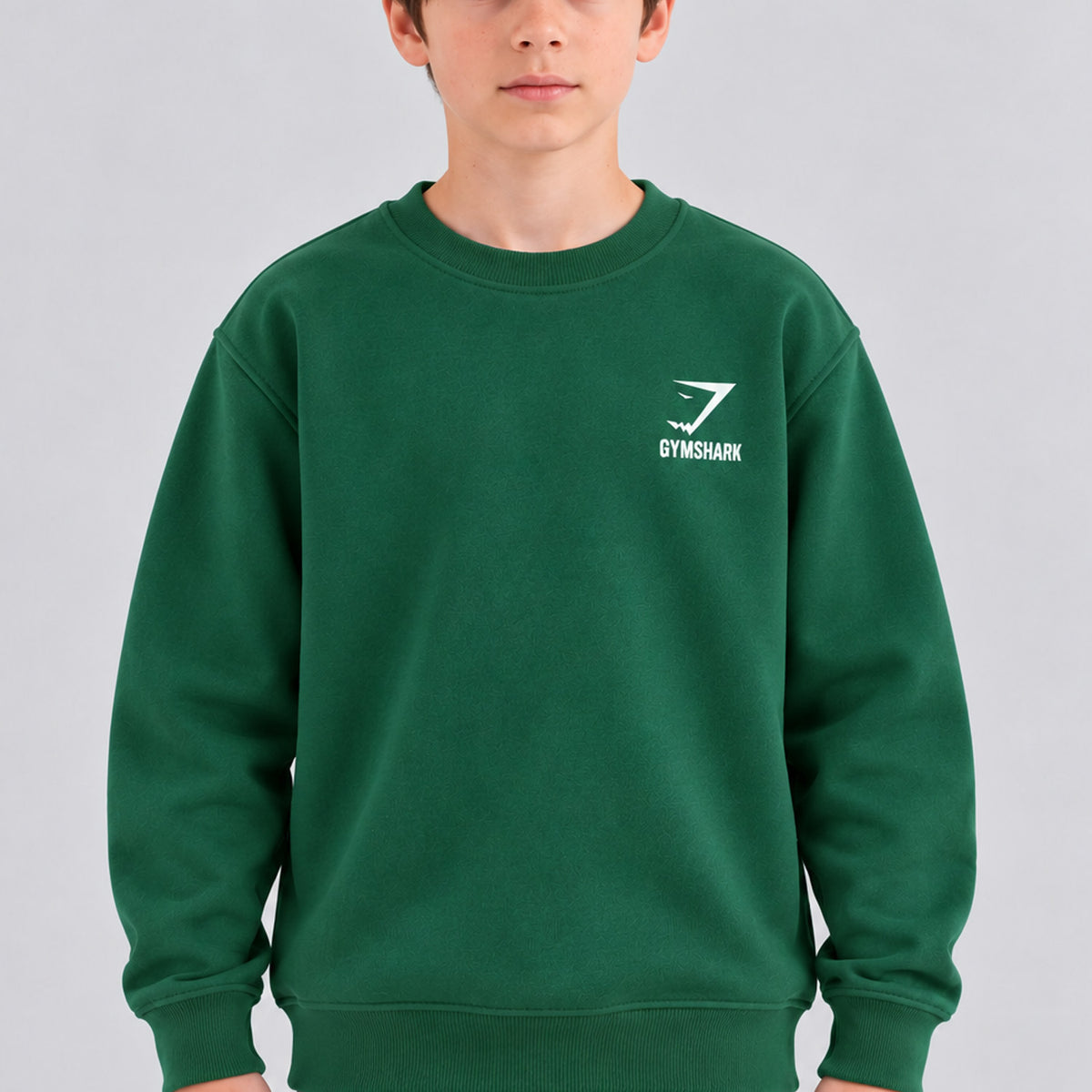 Gym Shrk Legacy Round Neck Kid's Sweatshirt In Green