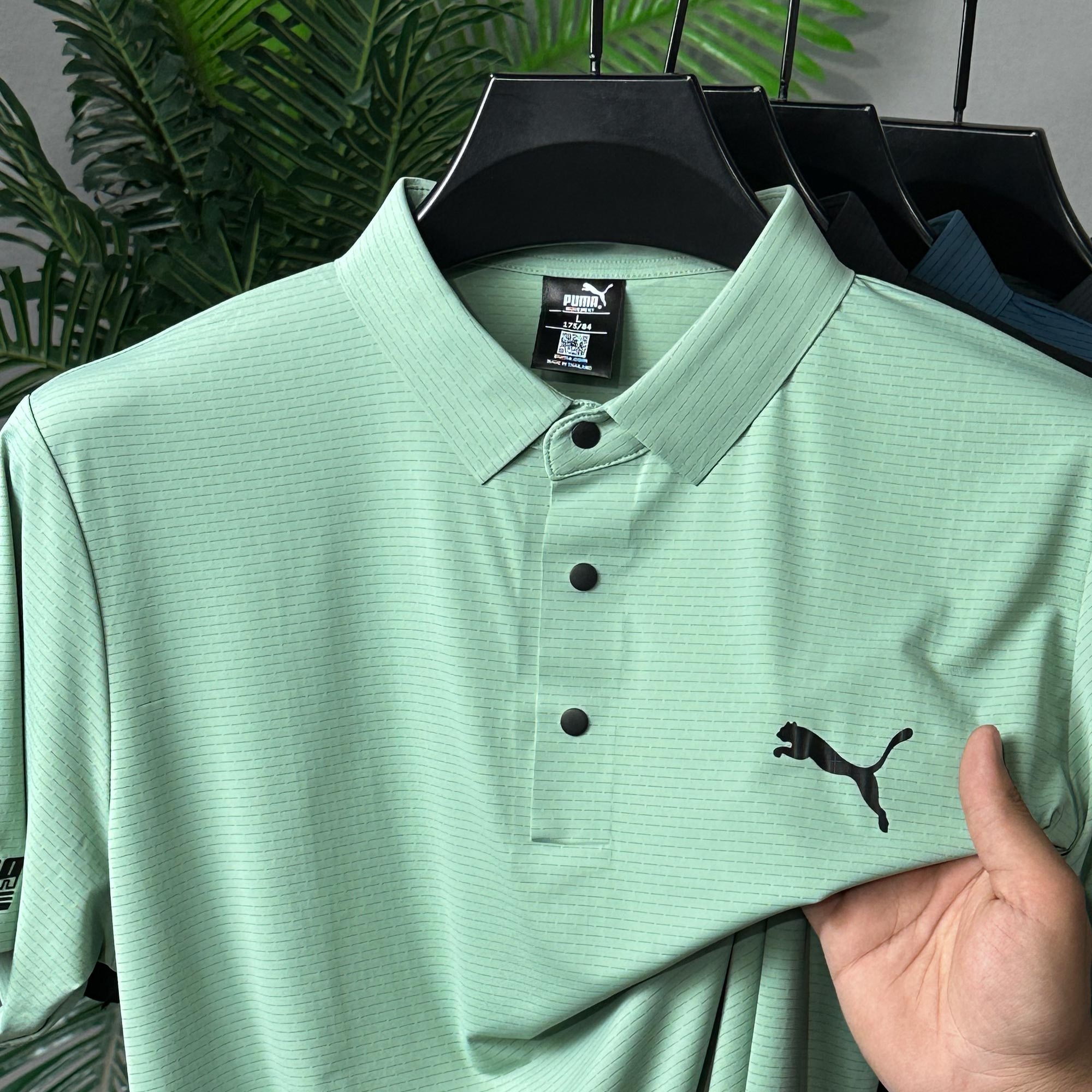 Pma Fine Ribbed Texture Dry-Fit Polo